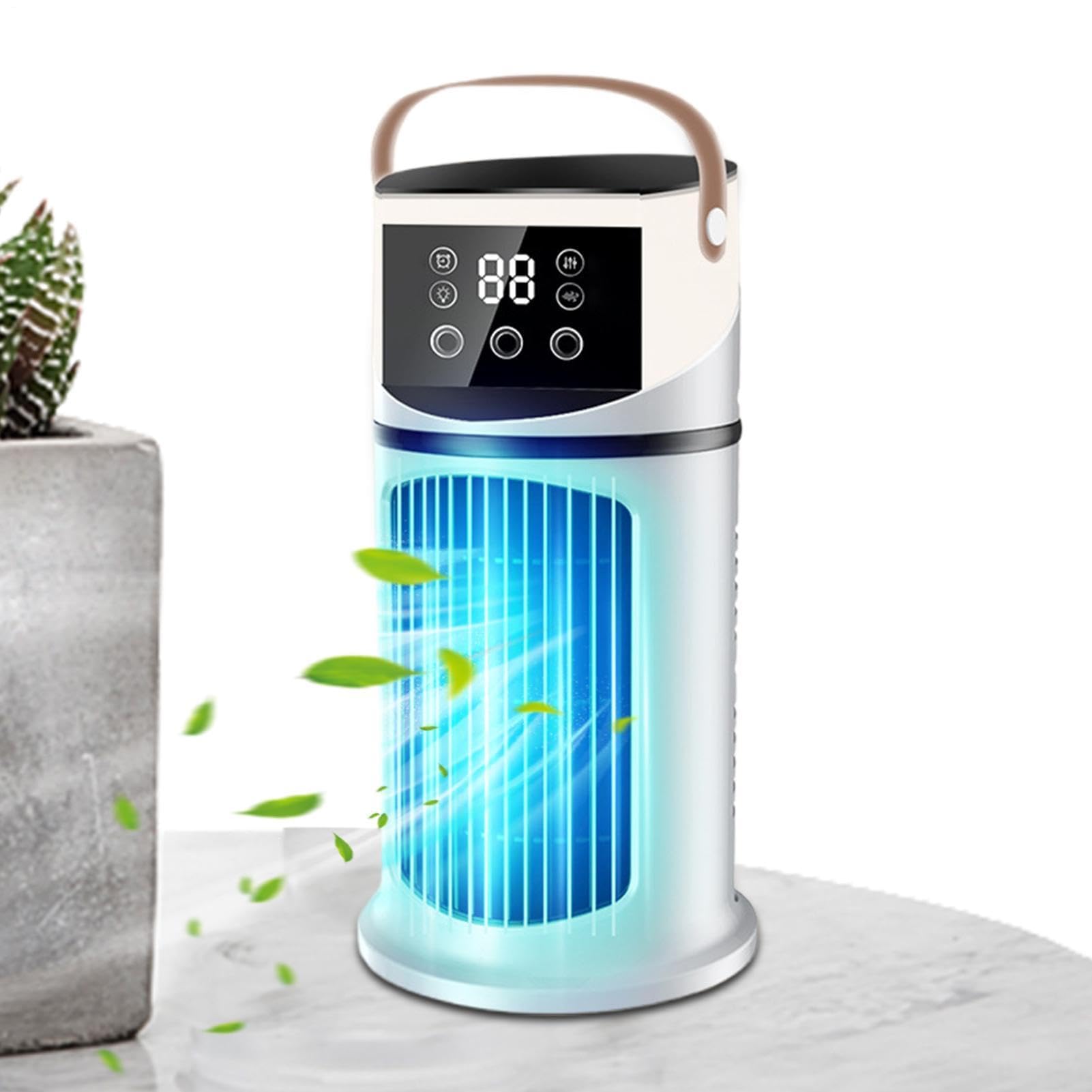 MESCXTY Portable Air Conditioner - Evaporative Cooler Fan, Quiet Energy Efficient operations, Water Tank Mist Technology, Lightweight Build