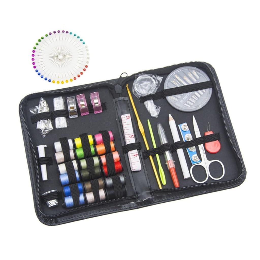 Kit de Costura portátil para el hogar, 123 Piezas, Caja de Herramientas para Guardar Herramientas de Costura a Mano