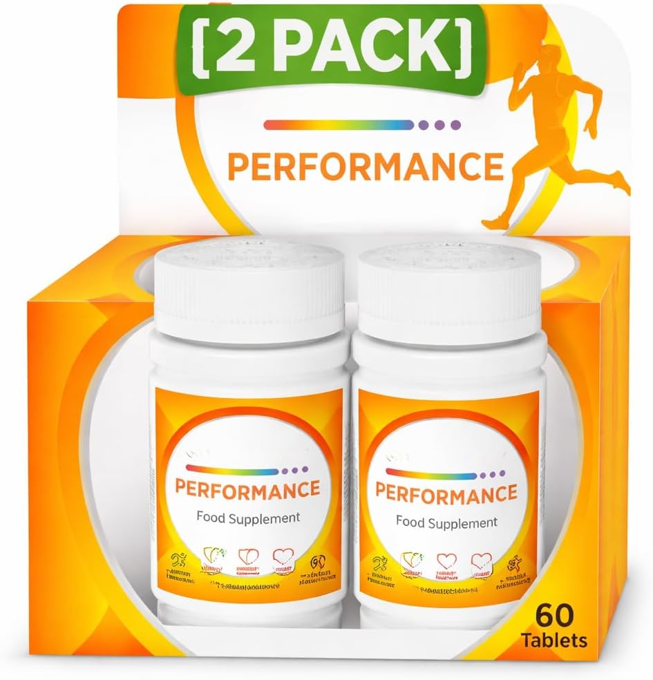 Centrrum Performance Multivitamin & Mineral Tablets 60 Count Including Vitamin C, D, and Iron (Pack of 2)