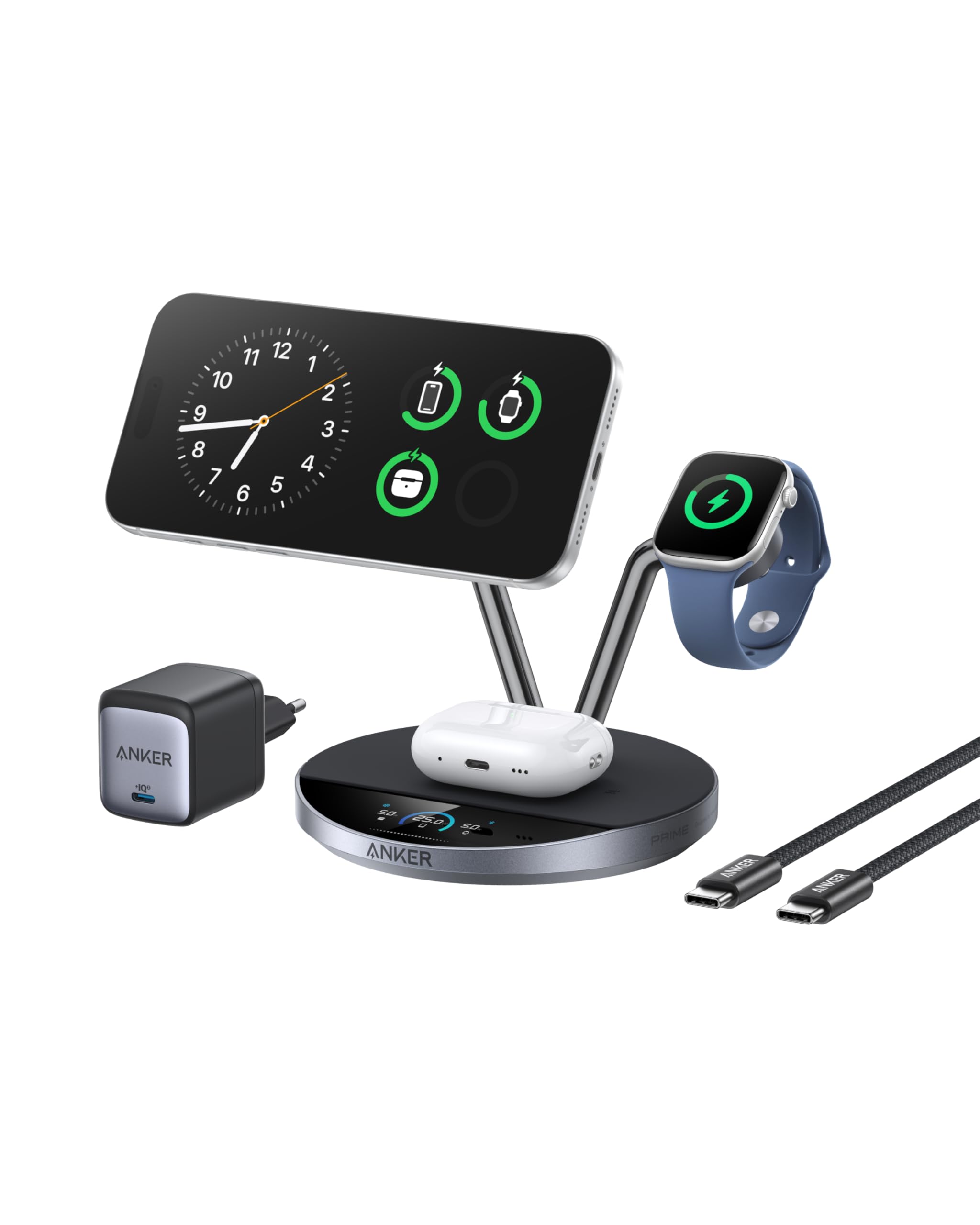 Anker Prime 3-in-1 Wireless Charger MagGo AirCool Dock