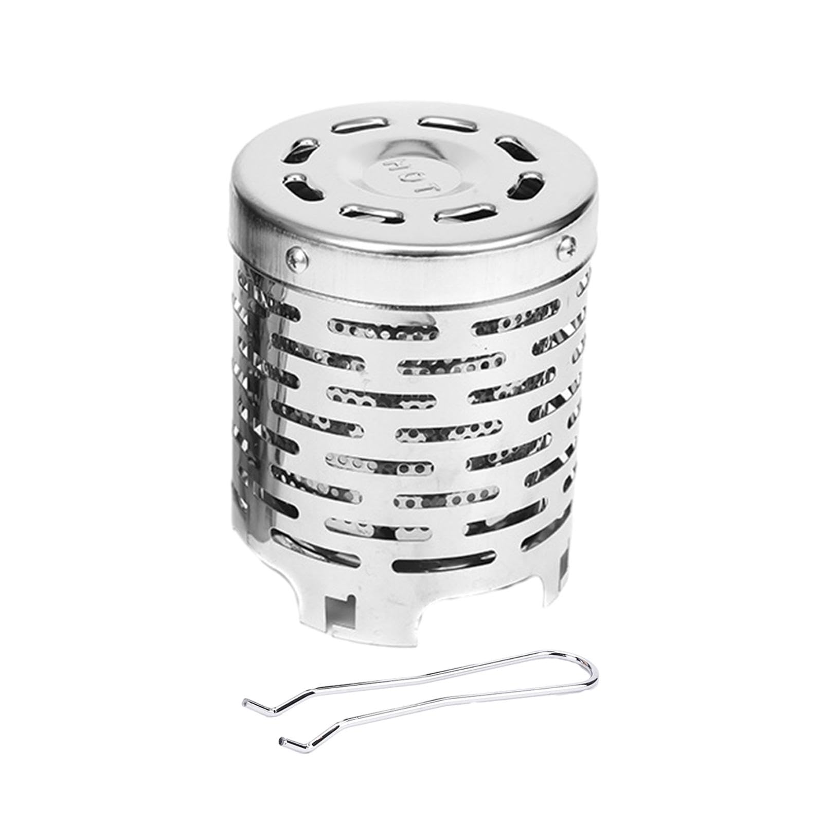 Camping Stove Heating Cover Mini Heater Cover for Fishing Backpacking Winter Sliver Lid