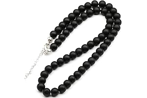 Unique Natural Matte Black Onyx Beaded Necklace for Unique Look and Personalized Style
