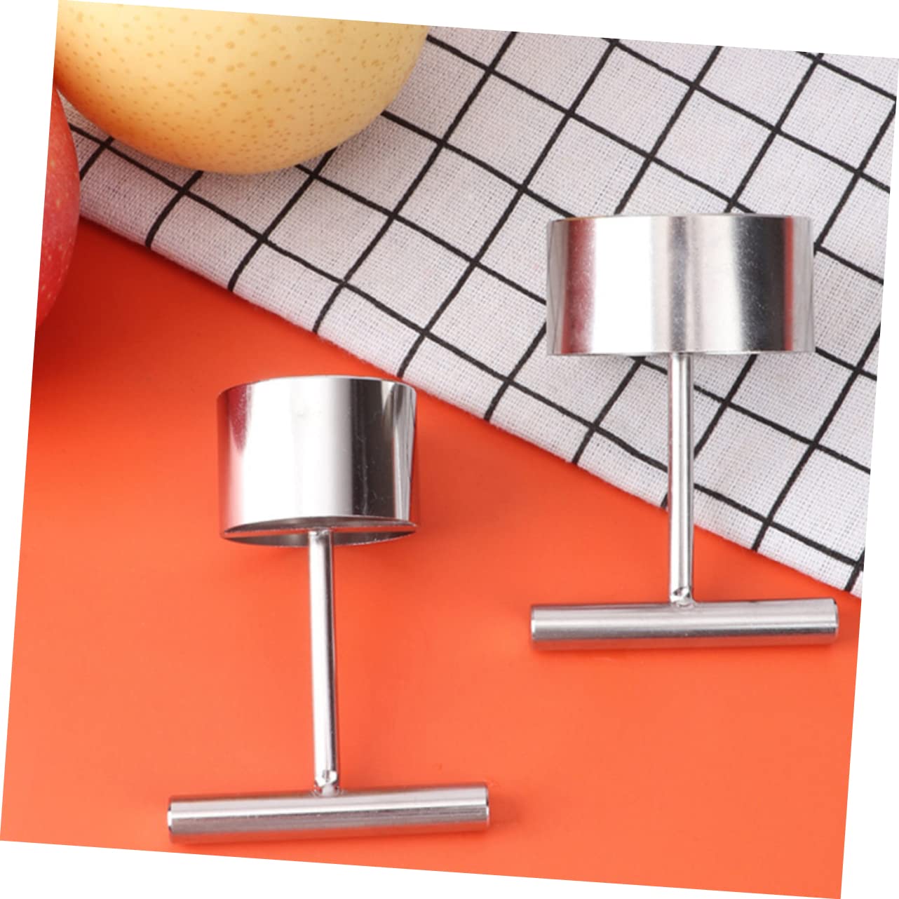 OUNONA 5piezas Herramienta Descorazonadora De Frutas De Acero Inoxidable Vaciador De Manzanas y Diseño Antideslizante Utensilio De Cocina Fácil De Usar y Limpiar Para Mayores y Manos