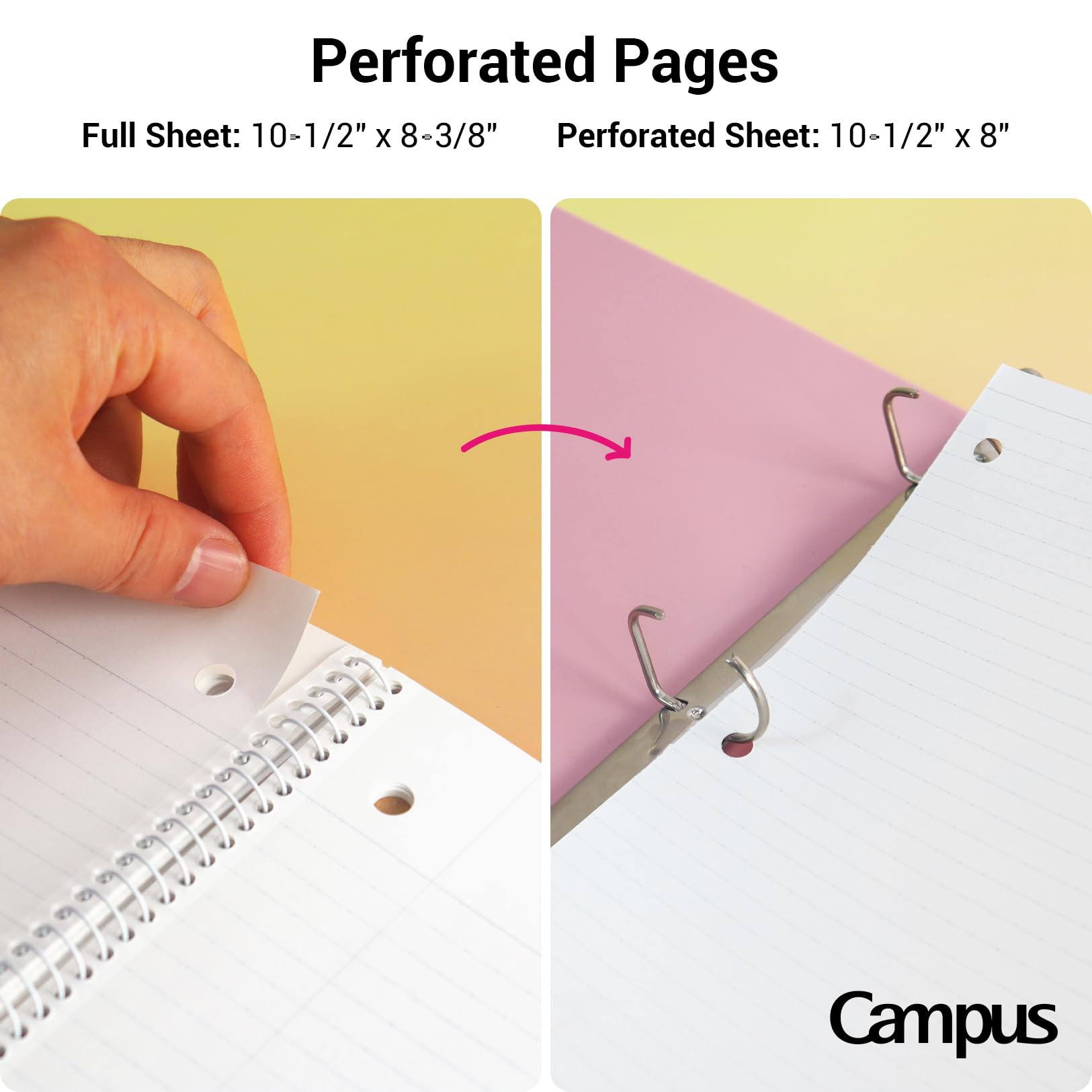 KOKUYO College Blocks 3er Pack - Spiralheft 80 Blatt College Lineatur Für Schule & Studium