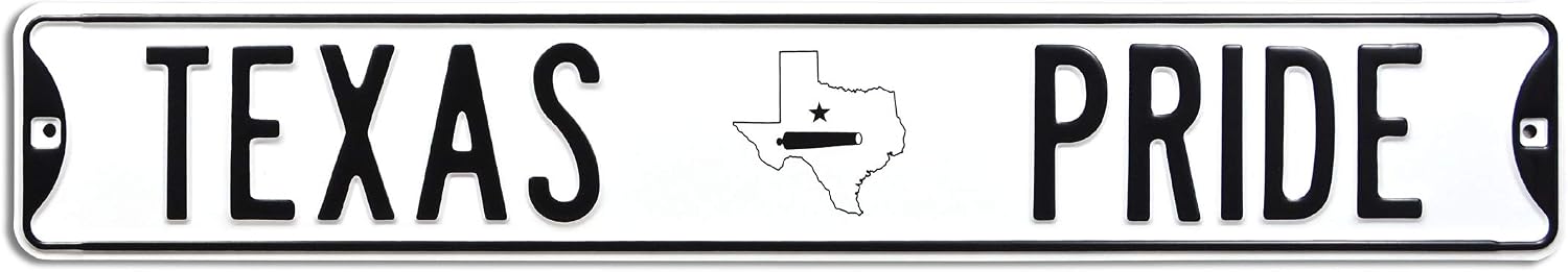 Authentic Street Signs 43178 TEXAS PRIDE with LOGO - Large, Heavy Duty Steel Street Sign