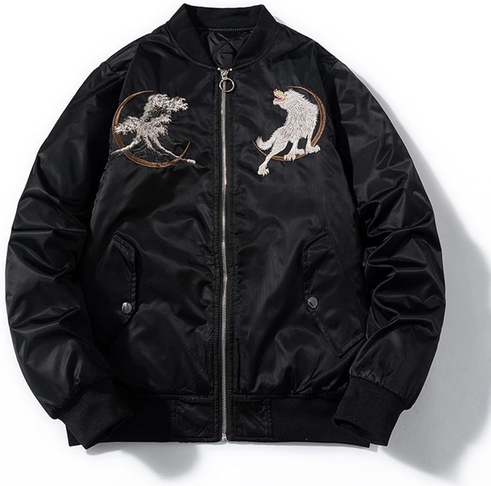 美品 AKM スカジャン XLサイズ カモ柄 迷彩 黒 ブラック 中綿 美品 AKM スカジャン XLサイズ カモ柄 迷彩 黒 ブラック 中綿 美品 AKM