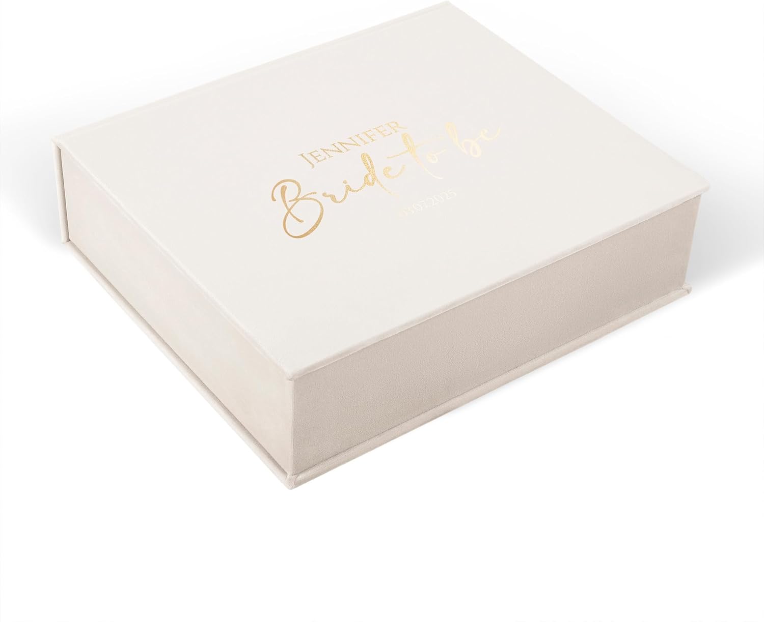 Custom Wedding Keepsake Box | Velvet Memory Box | Personalized Photos 4x6 5x7 8x10 Storage Box | Groom & Bride Gift Box | Baby Baptism Memories Box | Christening Keepsakes Box