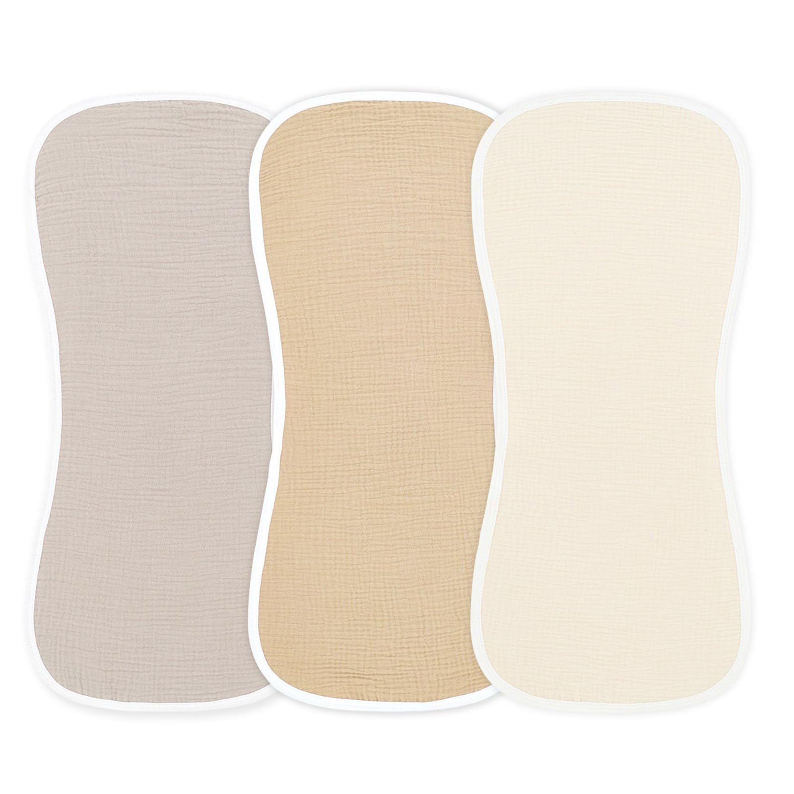 KMGDM 3pcs Baby Burp Cloth Soft Cotton Absorbent Nursing Towel Breathable Drooling Pad for Newborns Infant Care Saliva Towel