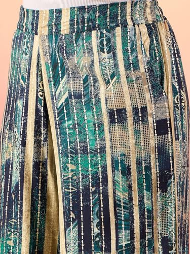 Image of Modeve Women Shirt Palazzo Foil Print Co-Ord Set