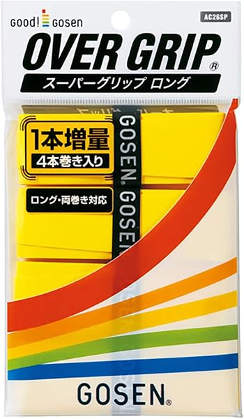 ゴーセン スーパーグリップテープ4本入 ブラック AC26SP - 5