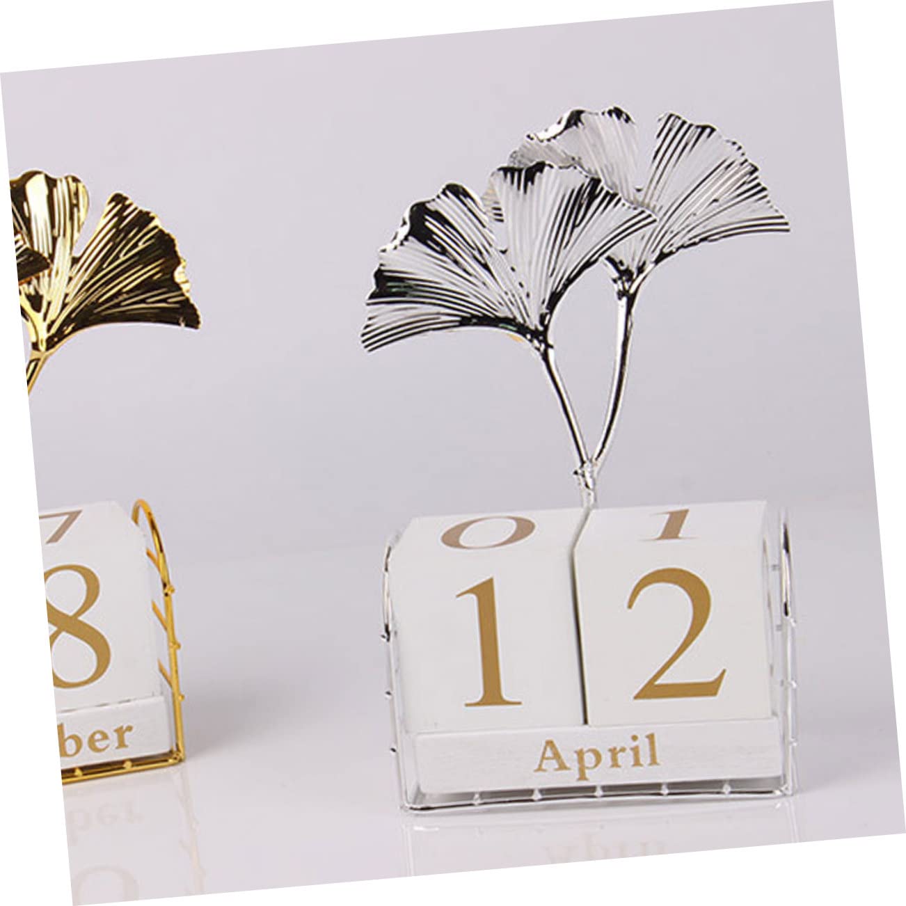 SEWACC 5 Calendarios De Escritorio Con Hojas De Ginkgo Decoración Del Hogar Calendario De Bloques De Pie Calendario De Bloques De Granja Decoración De Oficina Para Mujeres Bloques