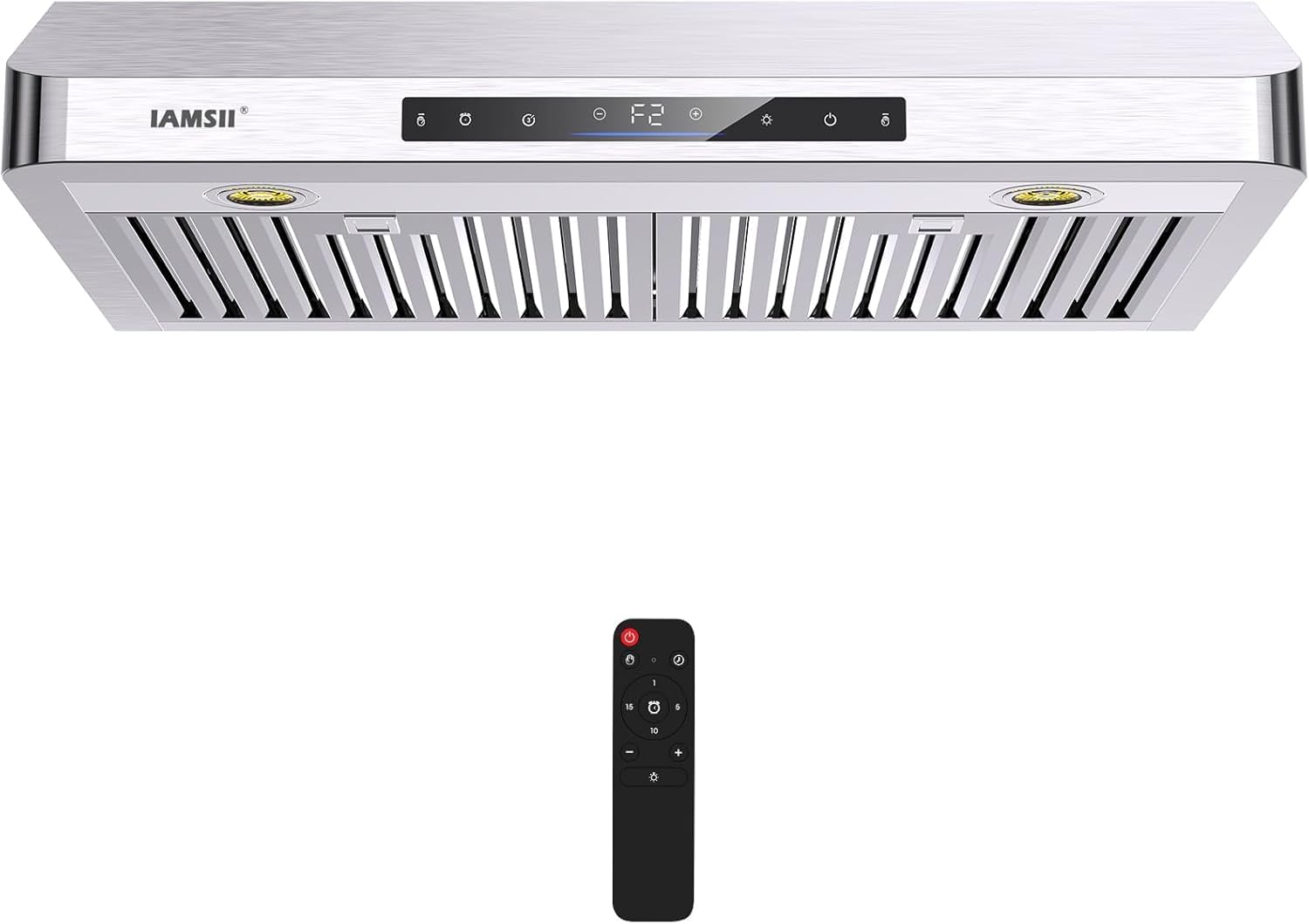 Under Cabinet Range Hood 36 Inch,900 CFM Stainless Steel Kitchen Stove Vent Hood with 4 Speed Exhaust Fan Gesture Sensing/Touch/Remote Control