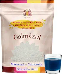 Chá Calmázul para Dormir e Relaxar – Camomila, Maracujá e Spirulina Azul | Chá Natural Calmante Ca.Nuts (300g)