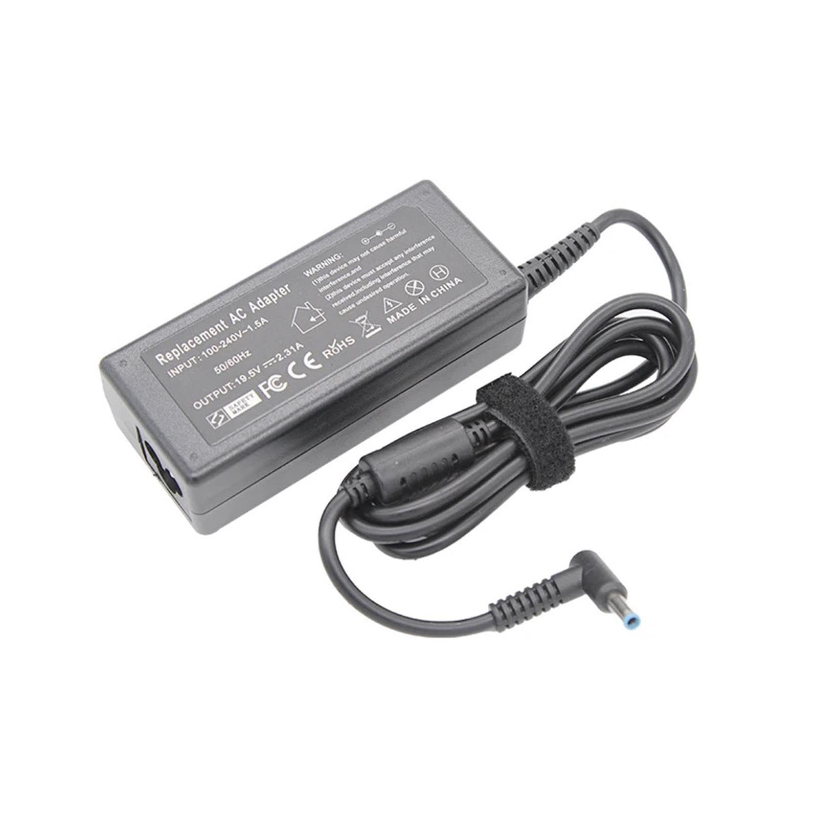 Adattatore For Caricabatterie Da Giro 19,5 V 2,31 A 45 W 4,5 * 3,0 Mm, Compatibile For HP, Stream X360 13 14 Pavilion 854054-001 741727-001 740015-740015-002(With UK plug)