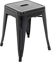 Vista 8 de Brage Living Juego de 2 taburetes industriales de metal de 18 pulgadas, taburetes cortos apilables para aula, sillas de comedor de metal sin espalda