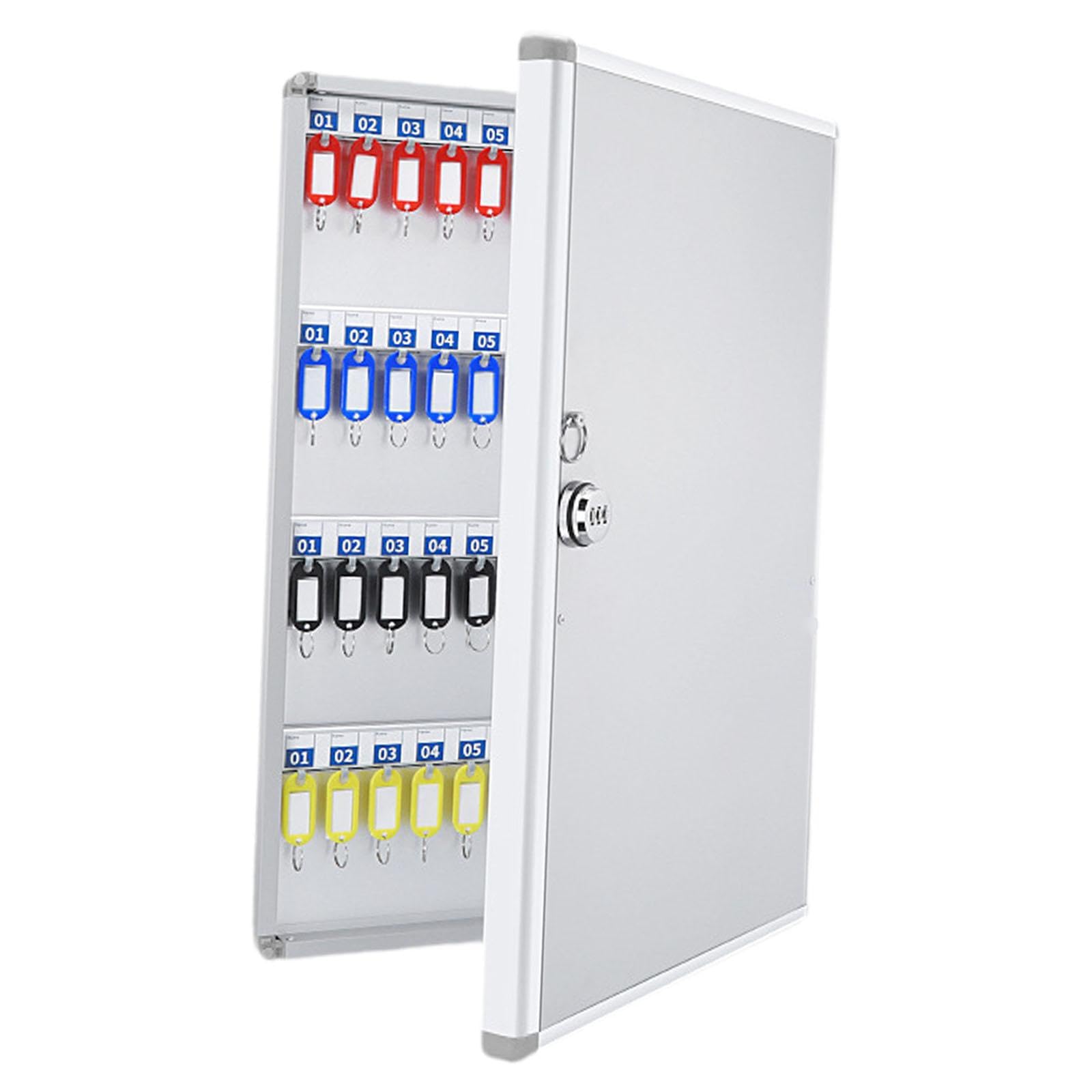 Key Lock Box Cabinet Key Organizer Wall Mount with Hooks for Valets Property 96 Key Position|Business & Industrial|Facility Maintenance & Safety|Facility Maintenance & Safety|Lock Boxes-image-8
