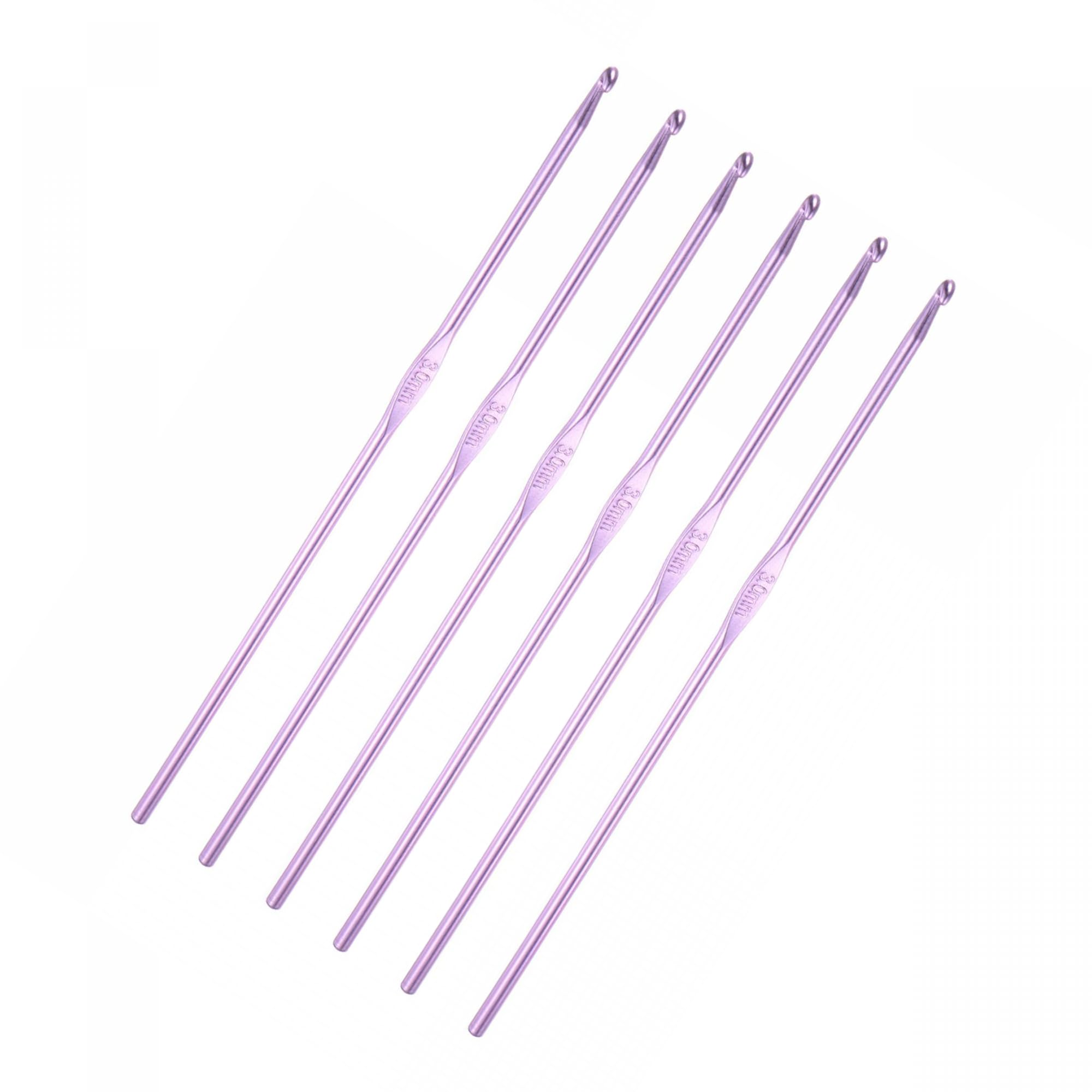 Unifizz 10Pcs 3mm Aluminum Crochet Hooks Knitting Needles for DIY Craft Yarn