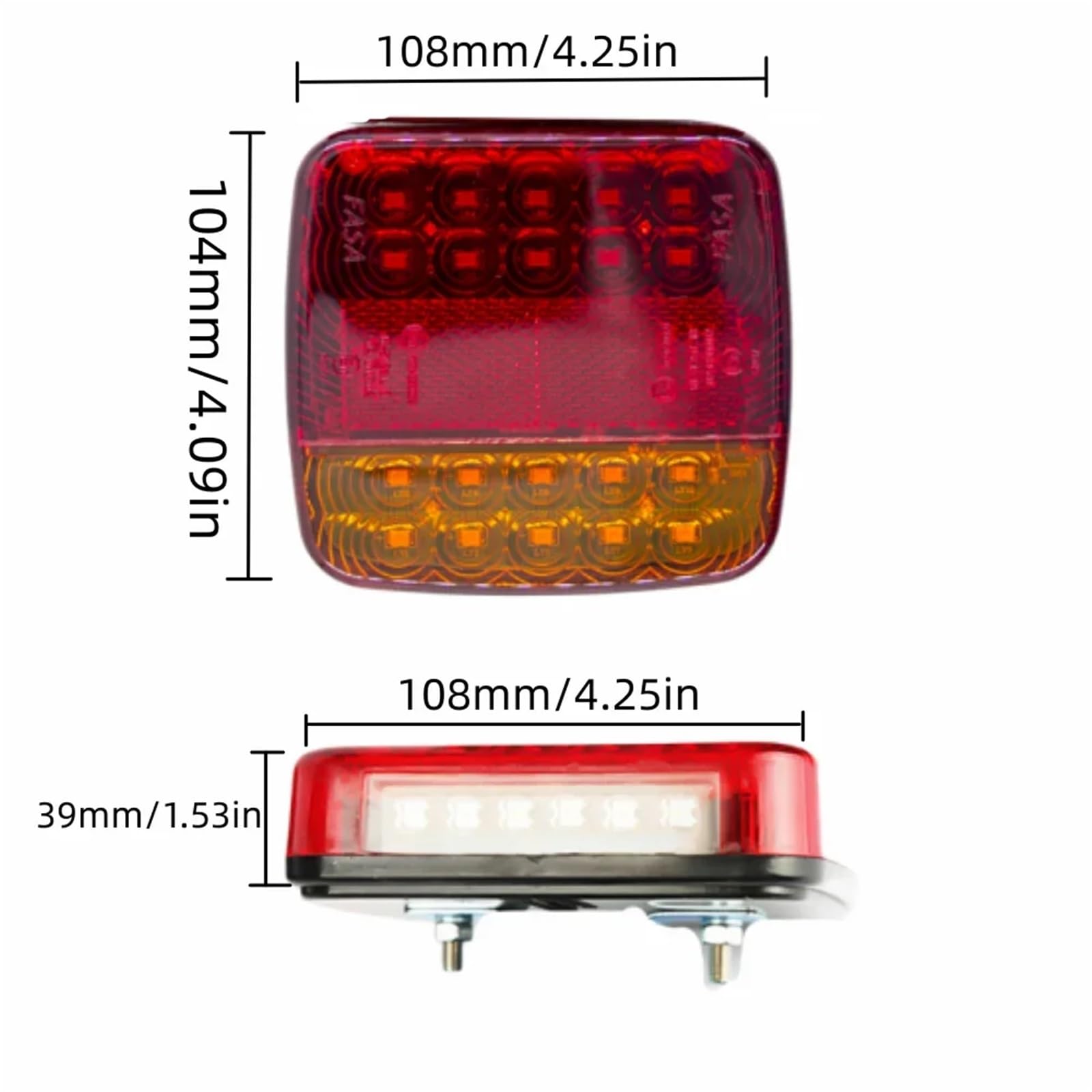 Luci Posteriori per Auto, Luce Posteriore per rimorchio, 10 m, 7 Pin, Universale, per Freno e Stop, Catarifrangente Targa, Impermeabile.