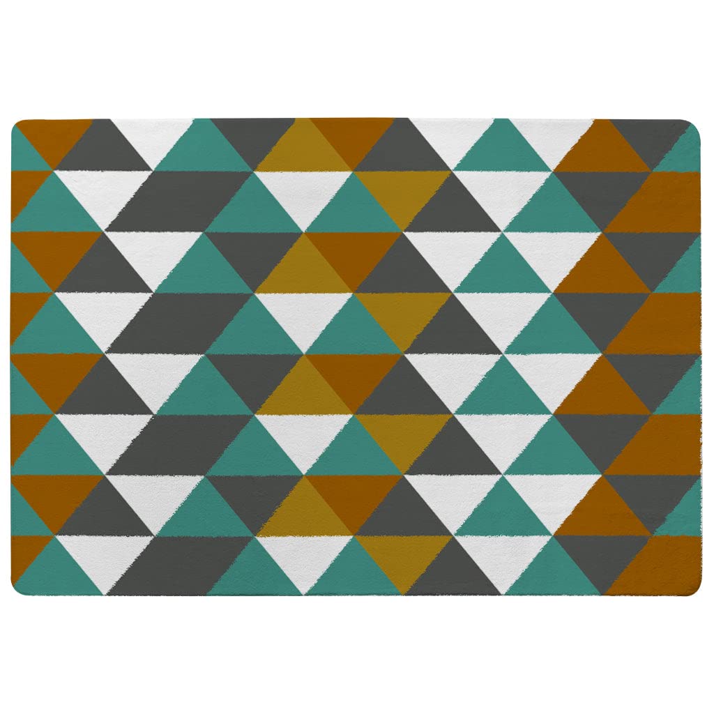Tapis triangles géométriques automnaux esprit cocooning 80x150