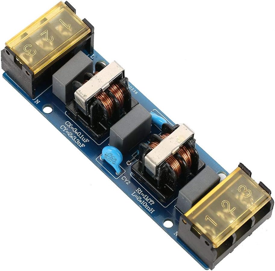 6A/25A EMI Filter Module EMI Filter Noise Suppressor Power EMI Filter Board Power Filter Two Stage Power Low Pass Filter Board for Power (25A)(6A EMI power filter two-stage filtering)