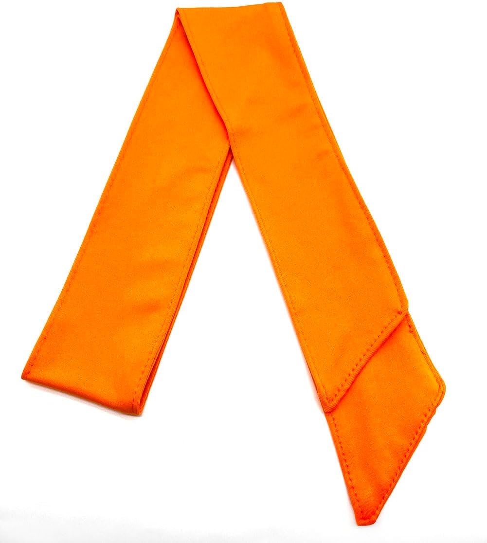 2 Pack Headbands Tie on Headband for Women Men Running Athletic Sport Tennis Head Band Hair Head Band Elastic Sports Basketball Sweatband Stetchy Yoga Workout(Purple and Orange)