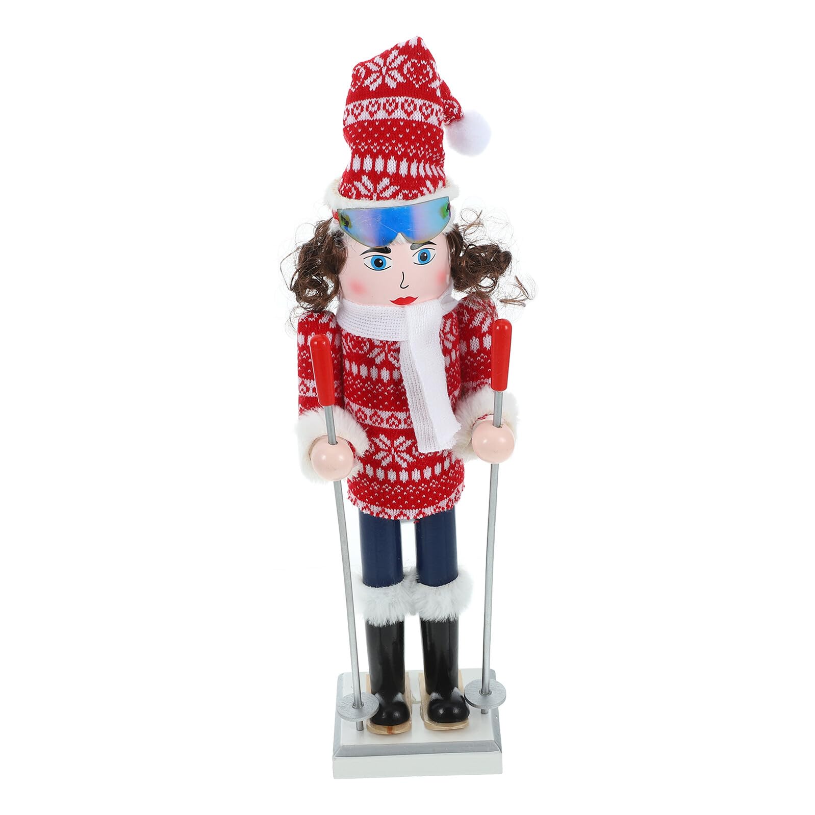 Casse-Noisette fille skieuse bois évite déco Noël banale table restaurant