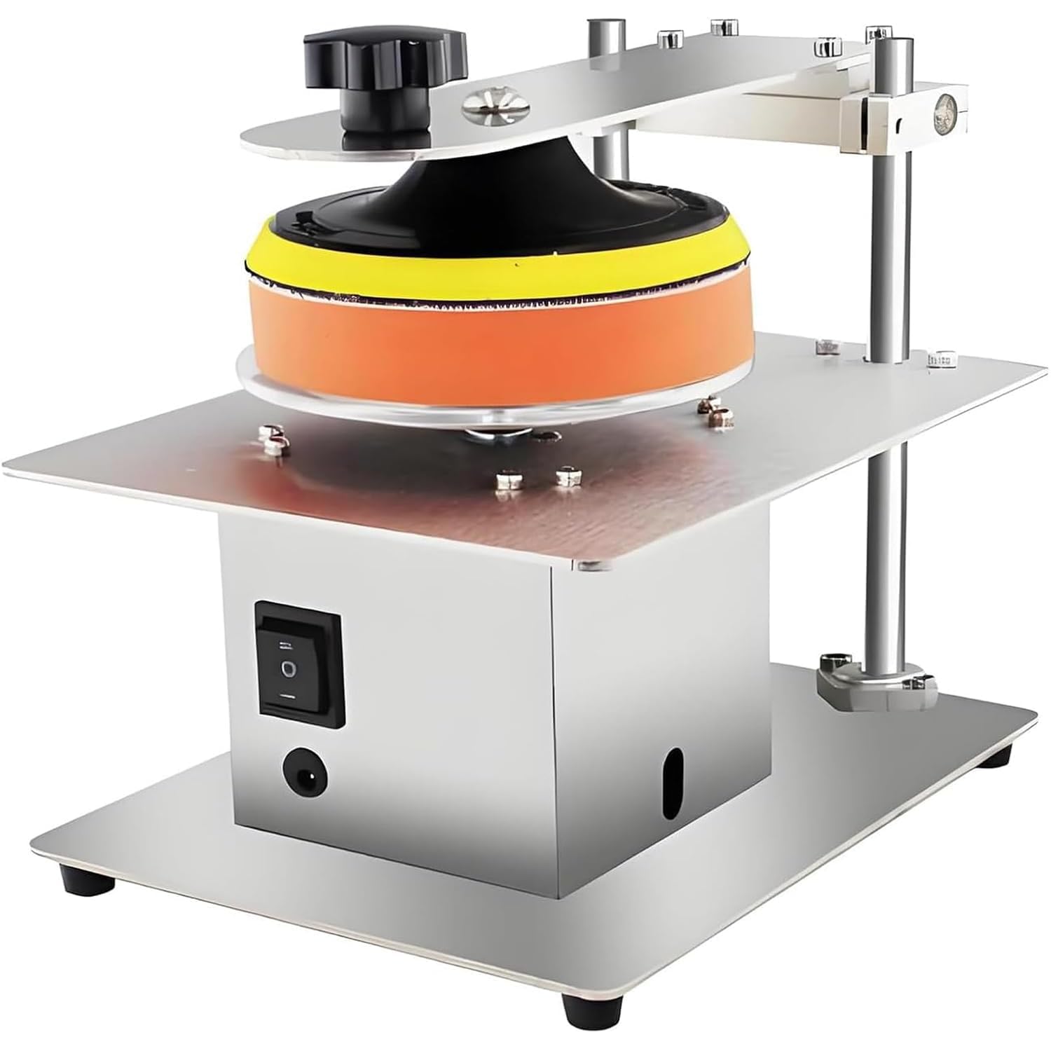 Riparatore per DVD e CD, semiautomatico, per rimuovere graffi e dischi con 7 velocità fino a 6000 giri/min, 2 tamponi lucidanti per recupero dati