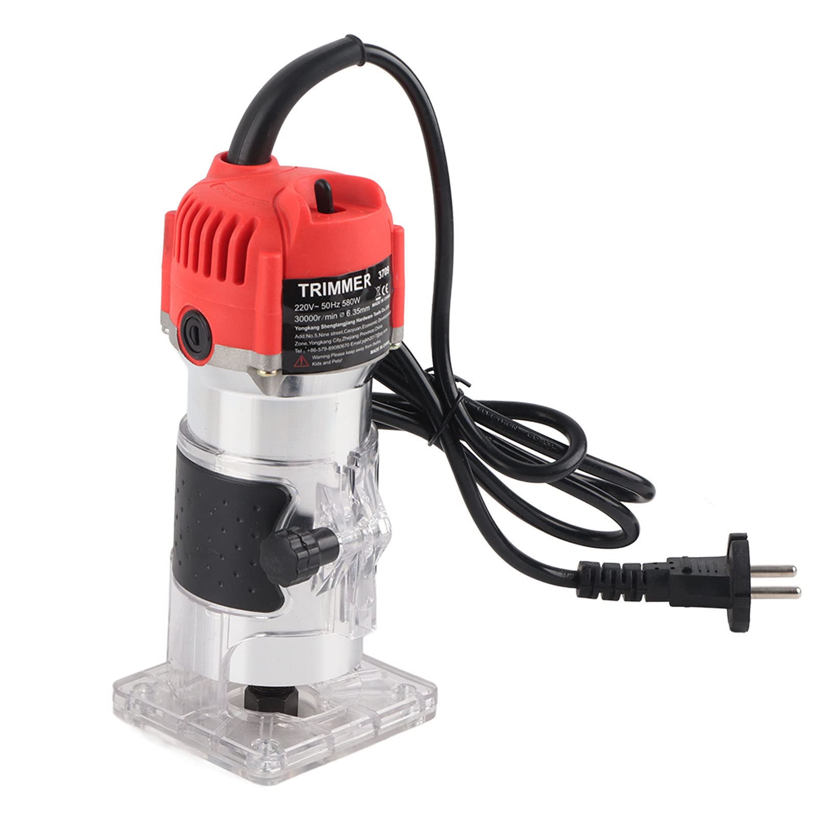 Fresatrice Verticale per Legno Elettrica, 220V 30000R/MIN, Trimmer Manuale per Laminazione, Spina UE
