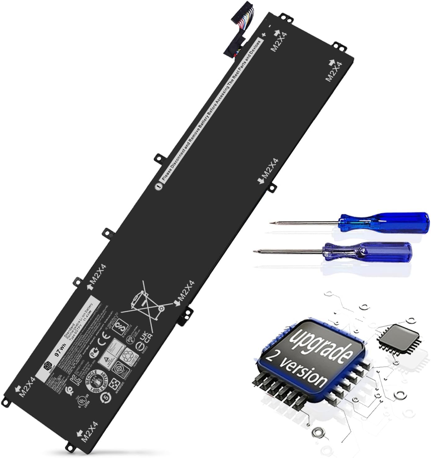 SNSYIY 97Wh 6GTPY Battery for Dell XPS 15 9560 9570 9550 7590 P56F001 Precision 5520 M5520 M5530 M5540 5510 M5510 &amp; Vostro 7500 7590 Replacement for 5XJ28 GPM03 5041C 05041C 5D91C 1P6KD 4GVGH P56F