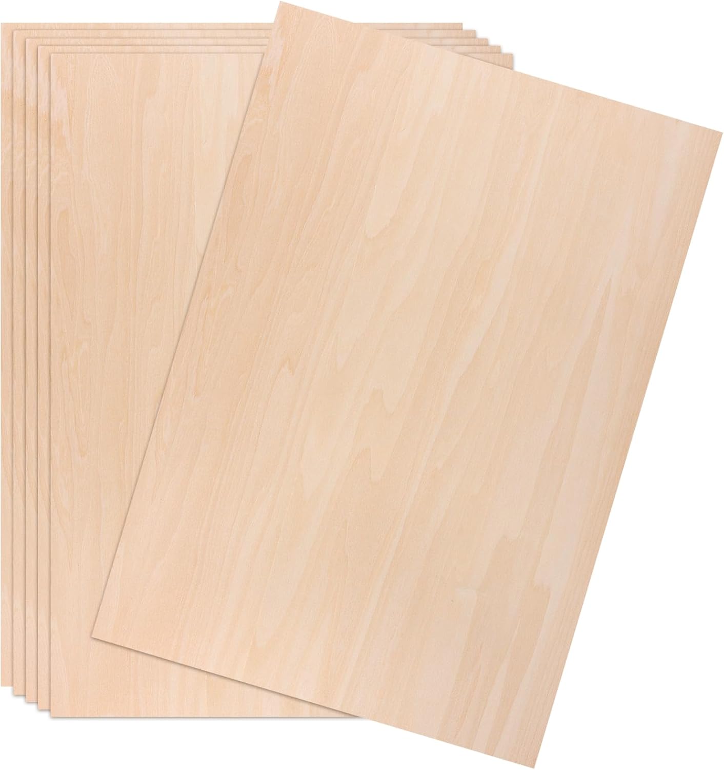 6 Pack 12 x 17 x 1/4 Inch Basswood Boards, Unfinished Wood Boards Solid Plywood Sheet Boards for Wood Burning, Architectural Models, DIY Crafts