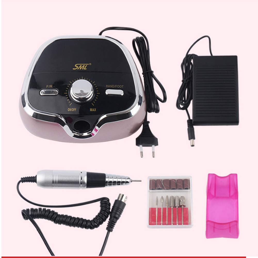 Nagelbohrer, 35.000 U/min, elektrische Nagelmaschine, Nagelkunst, professionelle Maniküre-Schleifmaschine, Pediküre, Polieren, Gelnägel, Polierer, Nagelfeile, Gold
