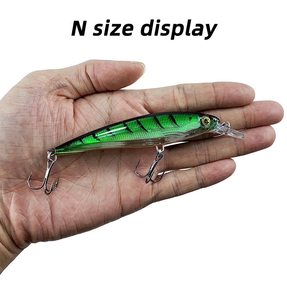 30 pièces/20 pièces/10 pièces Ensemble de vairon appât Dur leurre de pêche Bar brochet Eau salée fraîche mer 3D Yeux Wobbler matériel manivelle Kit
