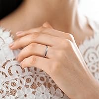 Vista 51 de King Will Alianza de boda de carburo de tungsteno para hombres y mujeres, anillos de promesa para parejas abovedados de alto pulido Plata-8 mm.