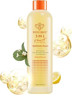 modelones Acetone Nail Polish Remover, Gel Nail Polish Nail Glue Remover | Natural Formula for Nail Moisturizing & Care | Removes Natural Artificial Acrylic Sculptured Nails Dip Powder 8 FL.Oz.