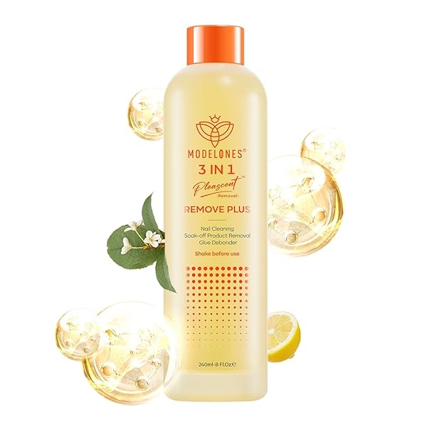 modelones Acetone Nail Polish Remover, Gel Nail Polish Remover | Natural Formula for Nail Moisturizing & Care | Rapidly Removes Natural Artificial Acrylic Sculptured Nails Dip Powder Glue 8 FL.Oz.