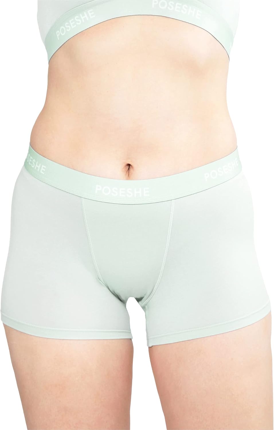 POSESHE Women's Boxer Briefs 3" Inseam, Ultra-soft MicroModal Anti-Chafing No-Roll Boyshorts Underwear S-5XL