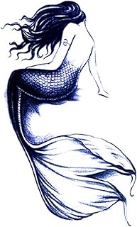 S.A.V.I صليب الوشم المؤقت مع تصميم نص الأجنحة دائم الحجم 10.5x6 سم - 1pc. (73-1)، أسود، 4 غرام