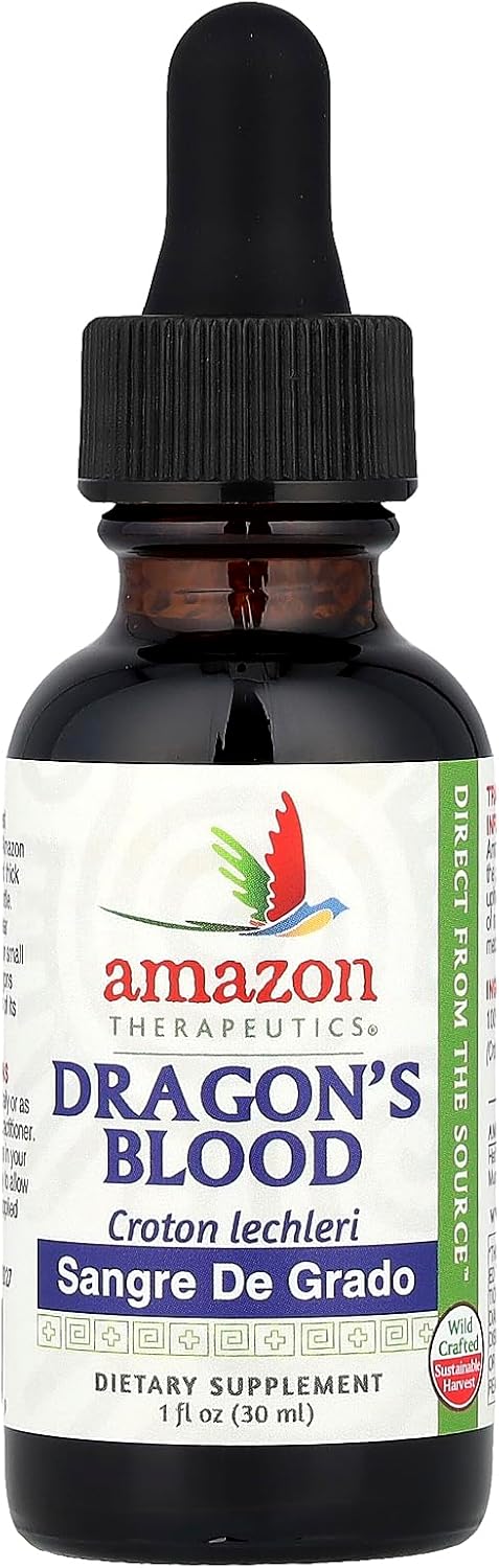 Sangre de Grado - Dragon's Blood (1oz) Wild Crafted - Gluten Free - Keto Friendly - Vegan Certified - Non-GMO - Certified Organic - All Natural