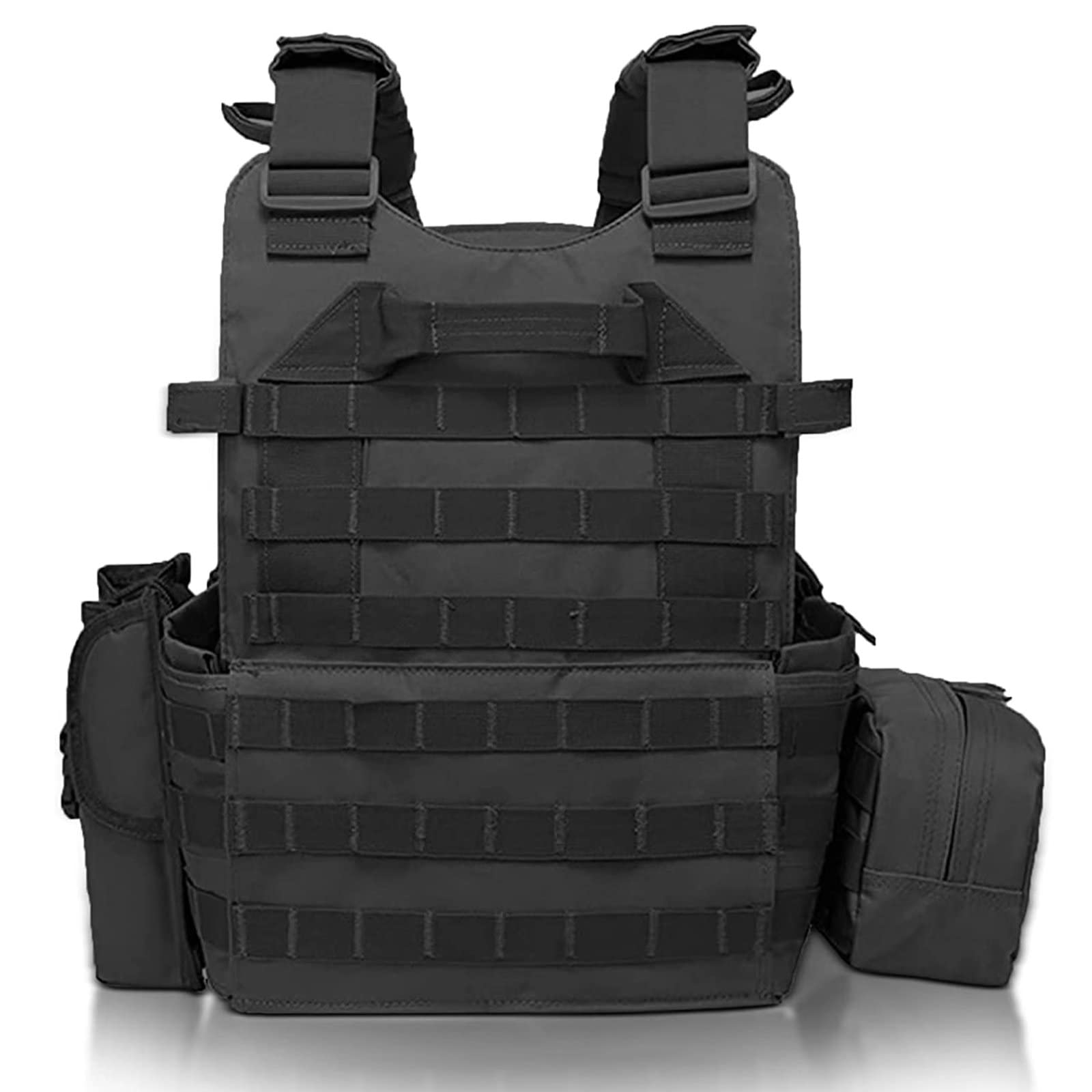Sanfly Gilet Militaire Tactique Avec Pochettes MOLLE - Gilet De Combat Réglable
