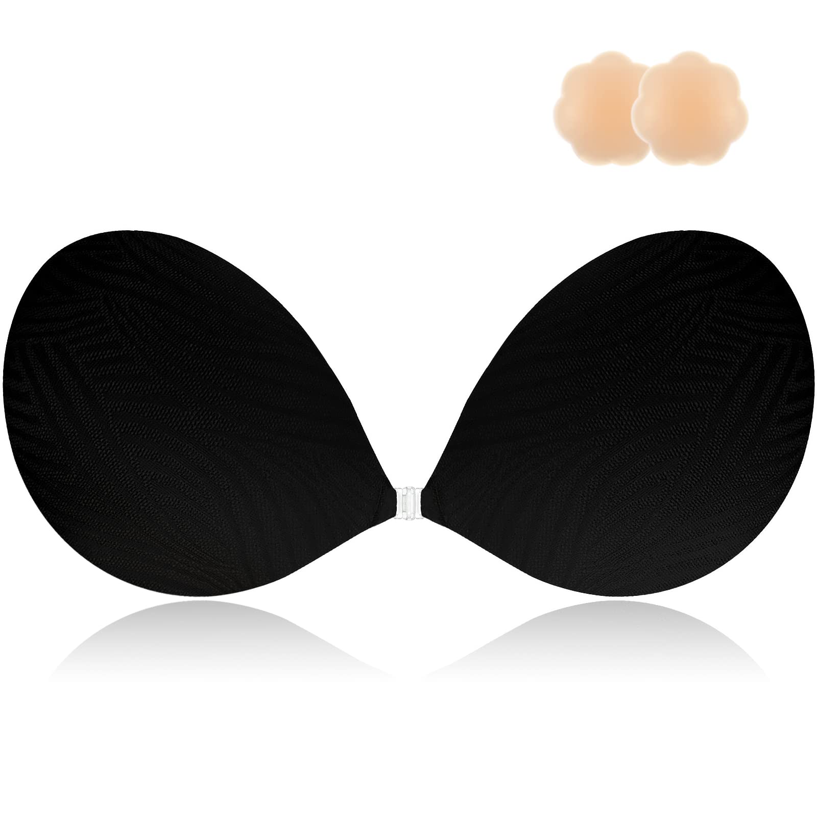 Niidor Adhesive Strapless Bra for Women Sticky Invisible Push up Silicone Bra for Backless Dress 2025 Upgraded Clasp Bras