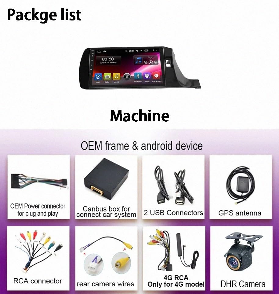 Radio Coche 2 DIN Carplay Android Auto Citroen C4 2004-2011 4 Nuclear 4G+64G USB Bluetooth 6