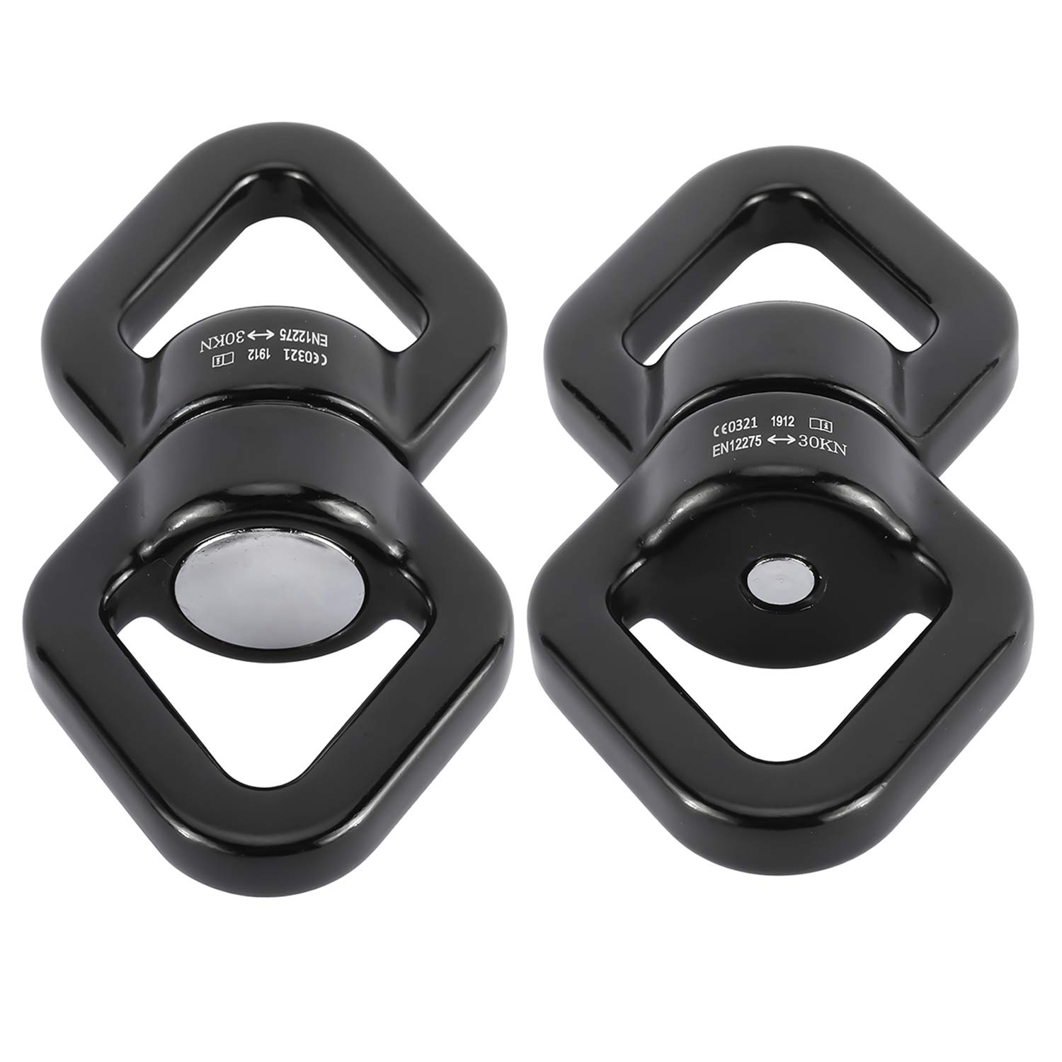 Connecteur Pivotant MALAYAS 30KN - Rotateur 360° Aluminium Avec Mousquetons Pour Hamac Et Escalade