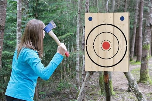 Miniatura 6 de Crown Display Tabla de tiro de hacha para juego de lanzamiento de hacha I Objetivos de disparo de madera para lanzar cuchillos, lanzar hachas y