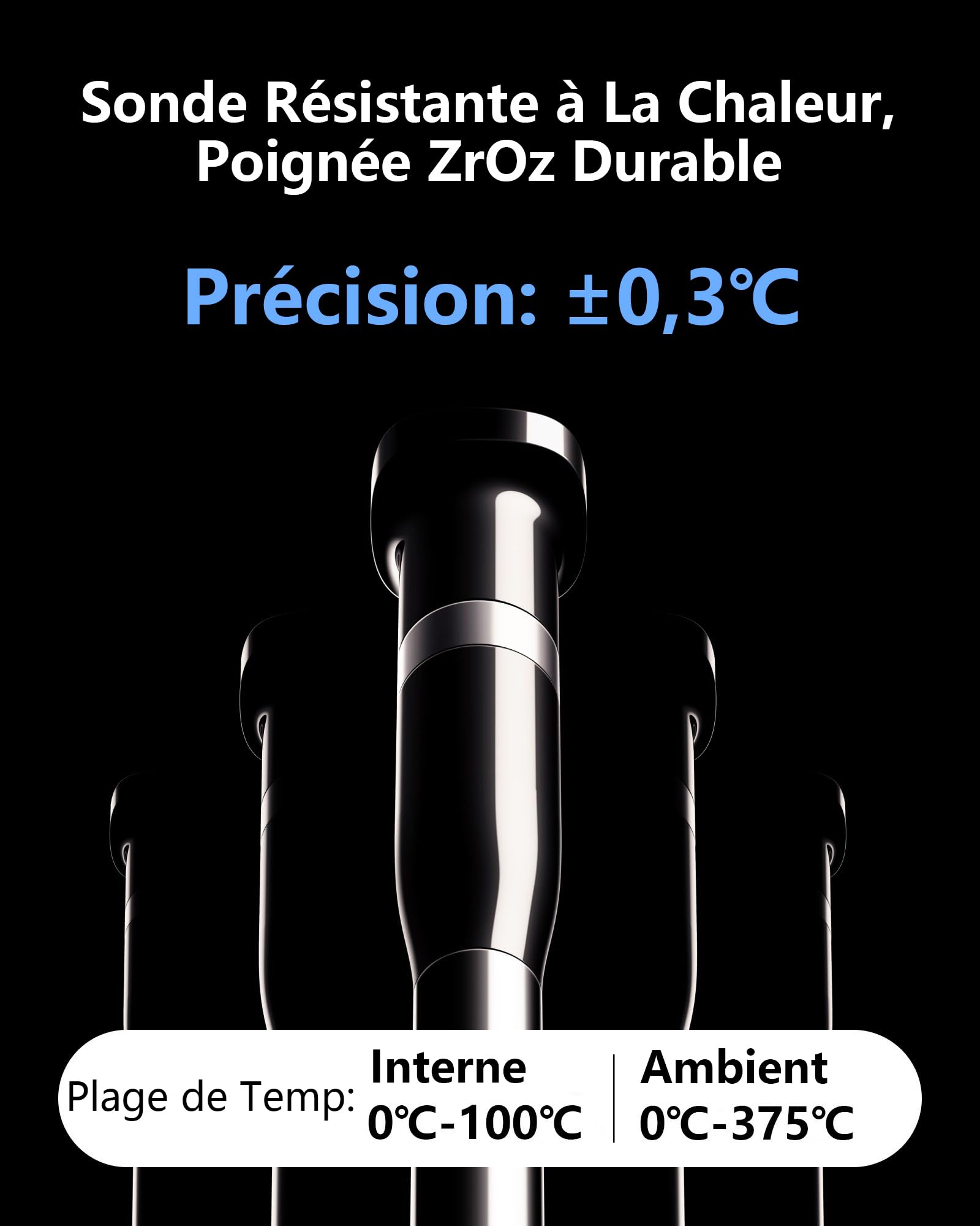 Typhur Thermomètre à Viande Intelligent Sans Fil -2 Sondes 12 Capteurs, 122m Bluetooth 5.4 Haute Stabilité, Surveillance WiFi Illimitée, IP67 Etanche Thermomètre Cuisine Cuison pour Gril Four Barbecue
