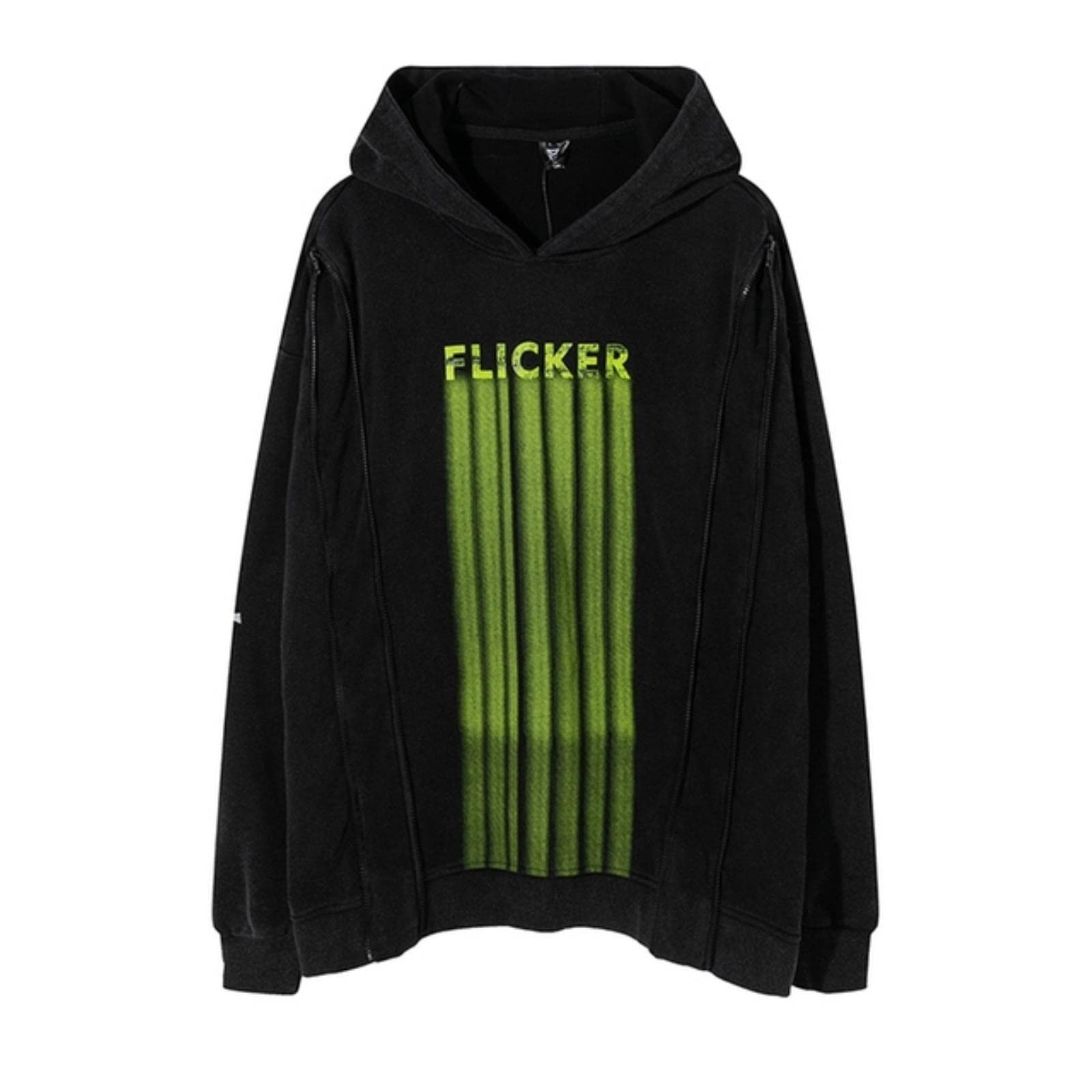 Stampa Lettera Hip Hop Uomo Felpa Felpa Con Cappuccio Autunno Harajuku Punk Gotico Casual Cotone Sciolto Top