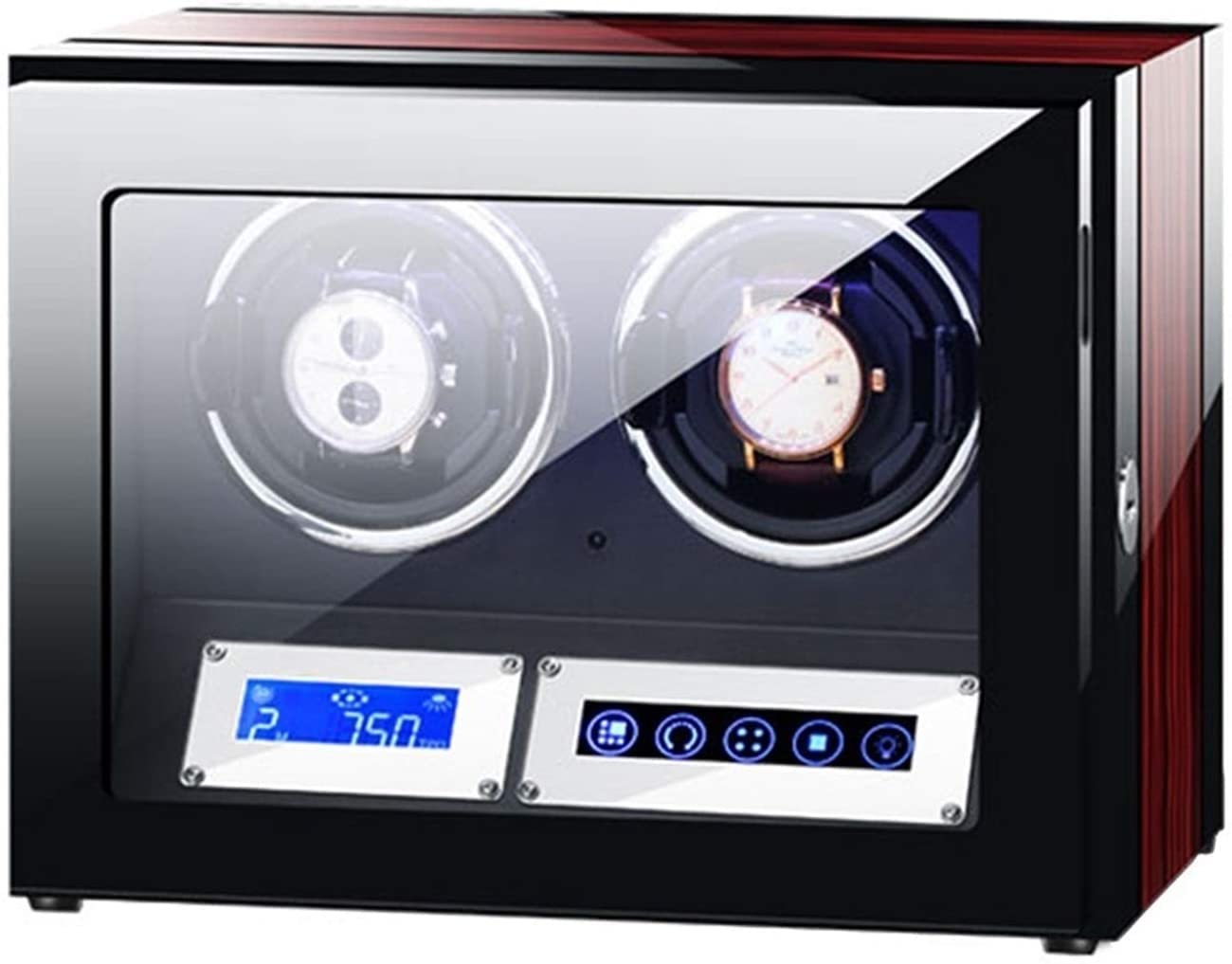 CGCSYZ Automatic Watch Winder LCD Touch Screen Display with Remote Control Built-in Illumination Flexible Watch Pillows for Men Women (3+0)