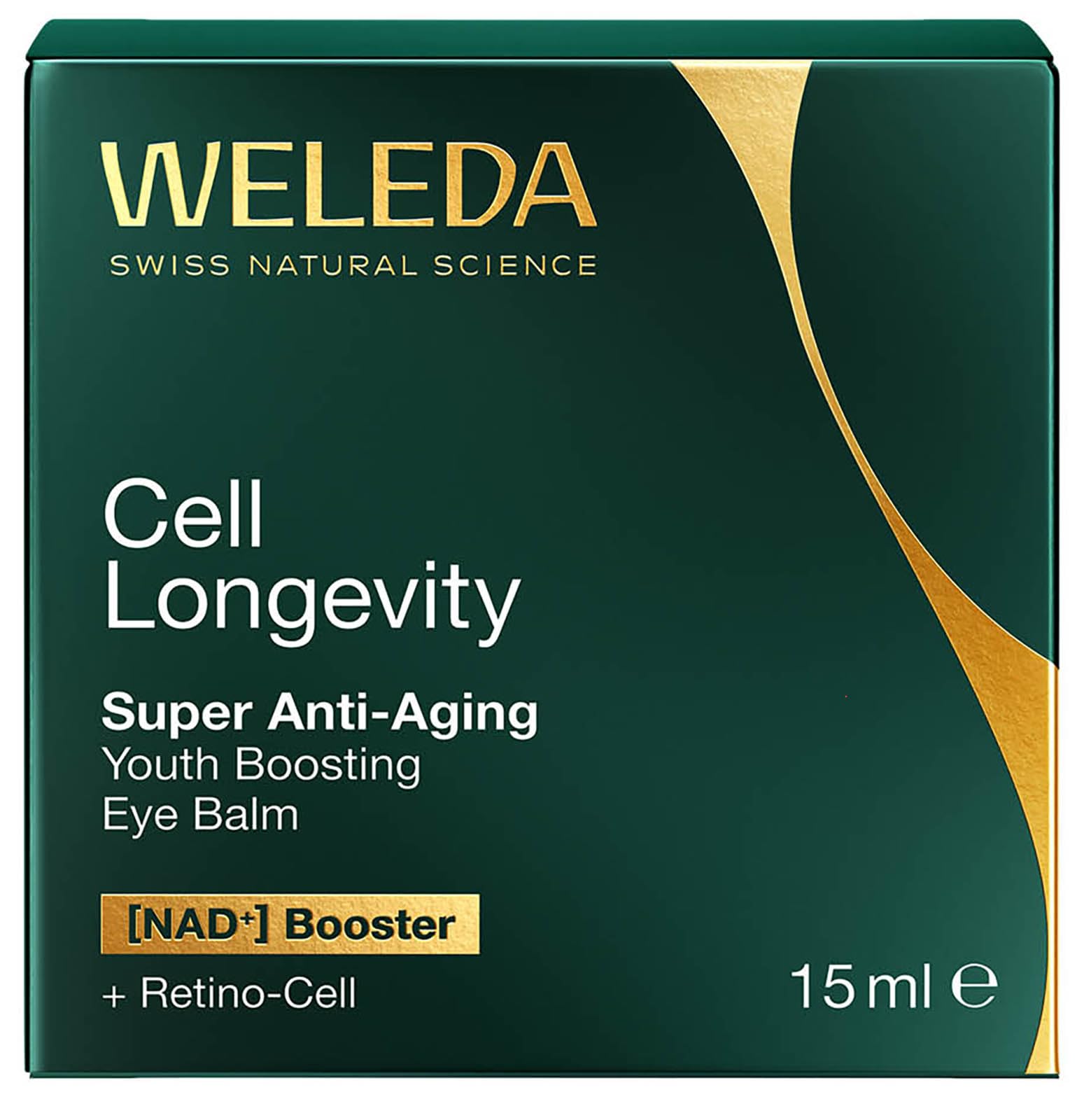 WELEDA Cell Longevity Super Anti-Aging Youth Boosting Eye Balm 4in1 Augenpflege NAD⁺ Booster Retino-Cell reduziert Falten dunkle Augenringe Naturkosmetik vegan 15ml