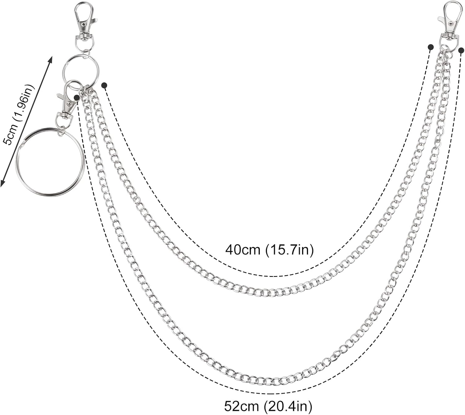 Hip Hop Pant Chain for Men Women Punk Jean Chain Rock Bag Chain Clothing Accessory - Image 6