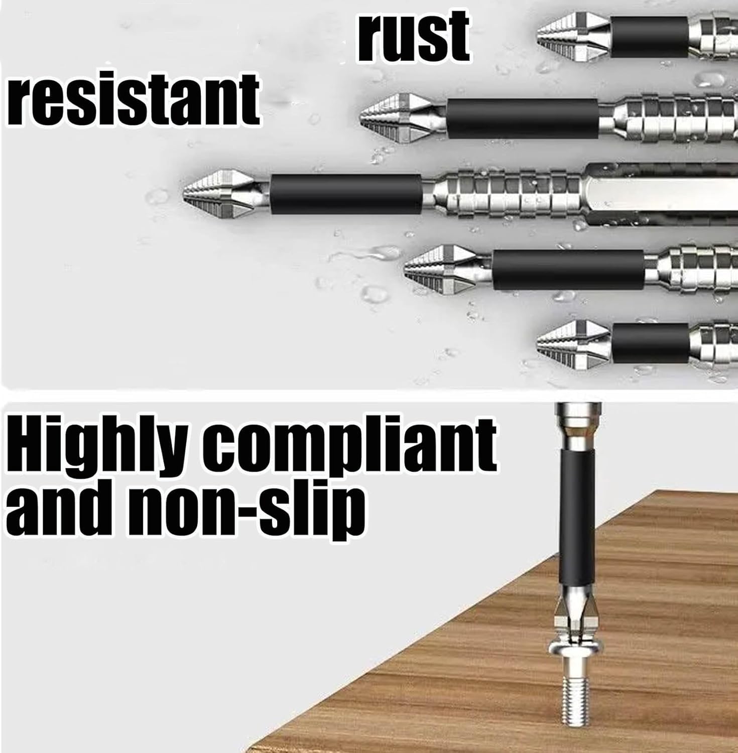 Magfixer 2025 K5 Impact-Resistant Non-Slip Drill Bit Set – High Magnetic Screwdriver Bits, Shockproof Anti-Cam-Out, Universal Fit (25-150mm)