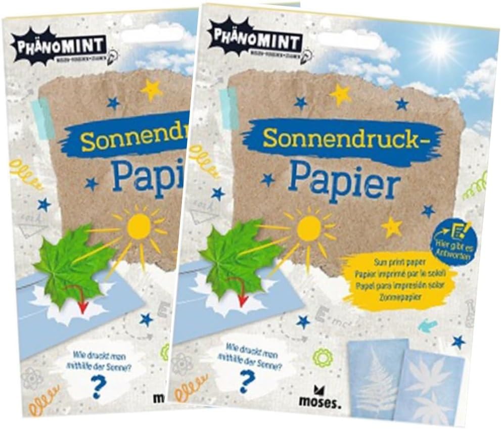 Amazon SunPrint Paper 10枚入り 日光写真 キット コピーアートペーパー アート 科学 自由研究 夏休み 転写 16